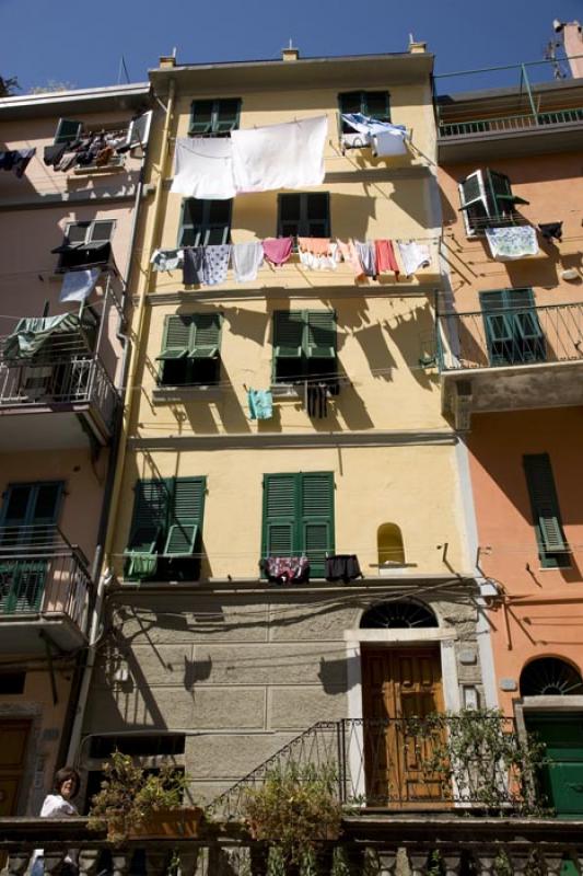 Viviendas Tradicionales, Riomaggiore, Cinque Terre...