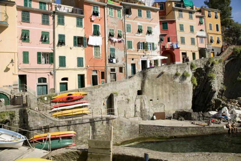 Manarola, Cinque Terre, Liguria, Italy, Europa Occ...