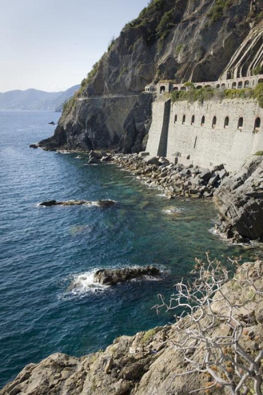 Linea de la Costa, Manarola, Cinque Terre, Liguria...