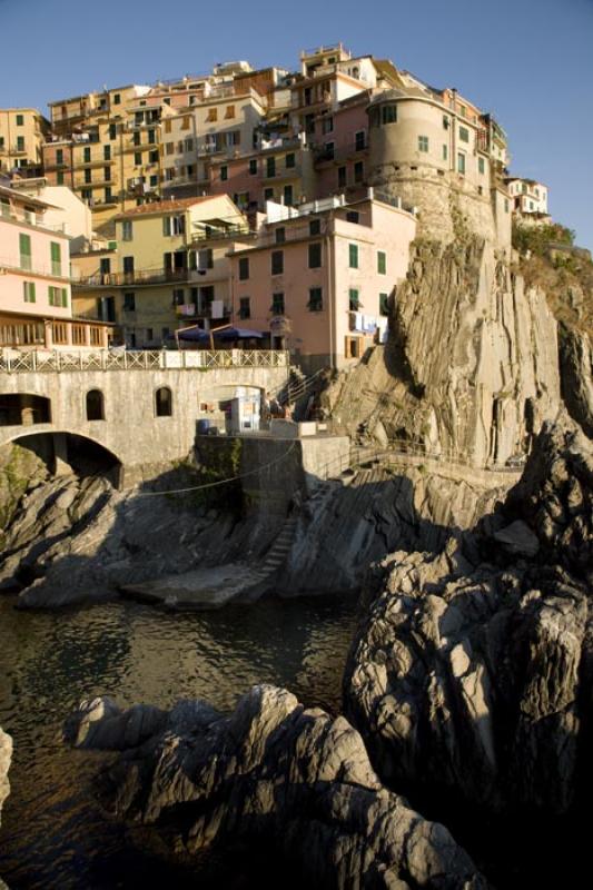 Manarola, Cinque Terre, Liguria, Italy, Europa Occ...