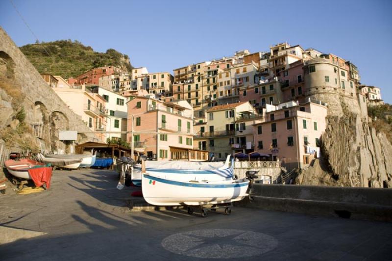 Manarola, Cinque Terre, Liguria, Italy, Europa Occ...