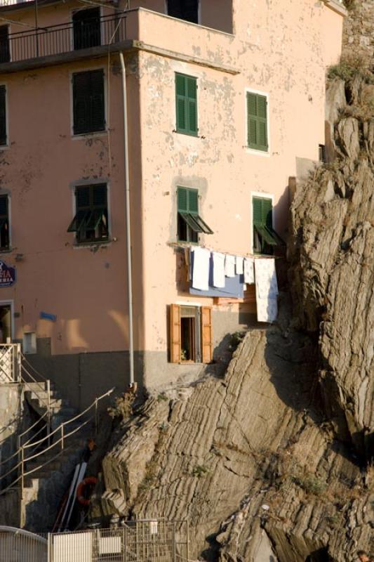 Manarola, Cinque Terre, Liguria, Italy, Europa Occ...